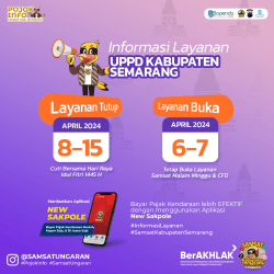 Informasi Pelayanan Samsat Kabupaten Semarang terkait Cuti Bersama Idul Fitri 1445 H