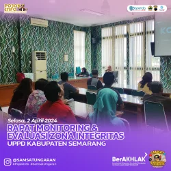 Rapat Monitoring & Evaluasi Pembangunan Zona Integritas TW I 2024