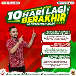 10 HARI LAGI PROGRAM SPESIAL UNTUNG SAMSAT JATENG AKAN BERAKHIR